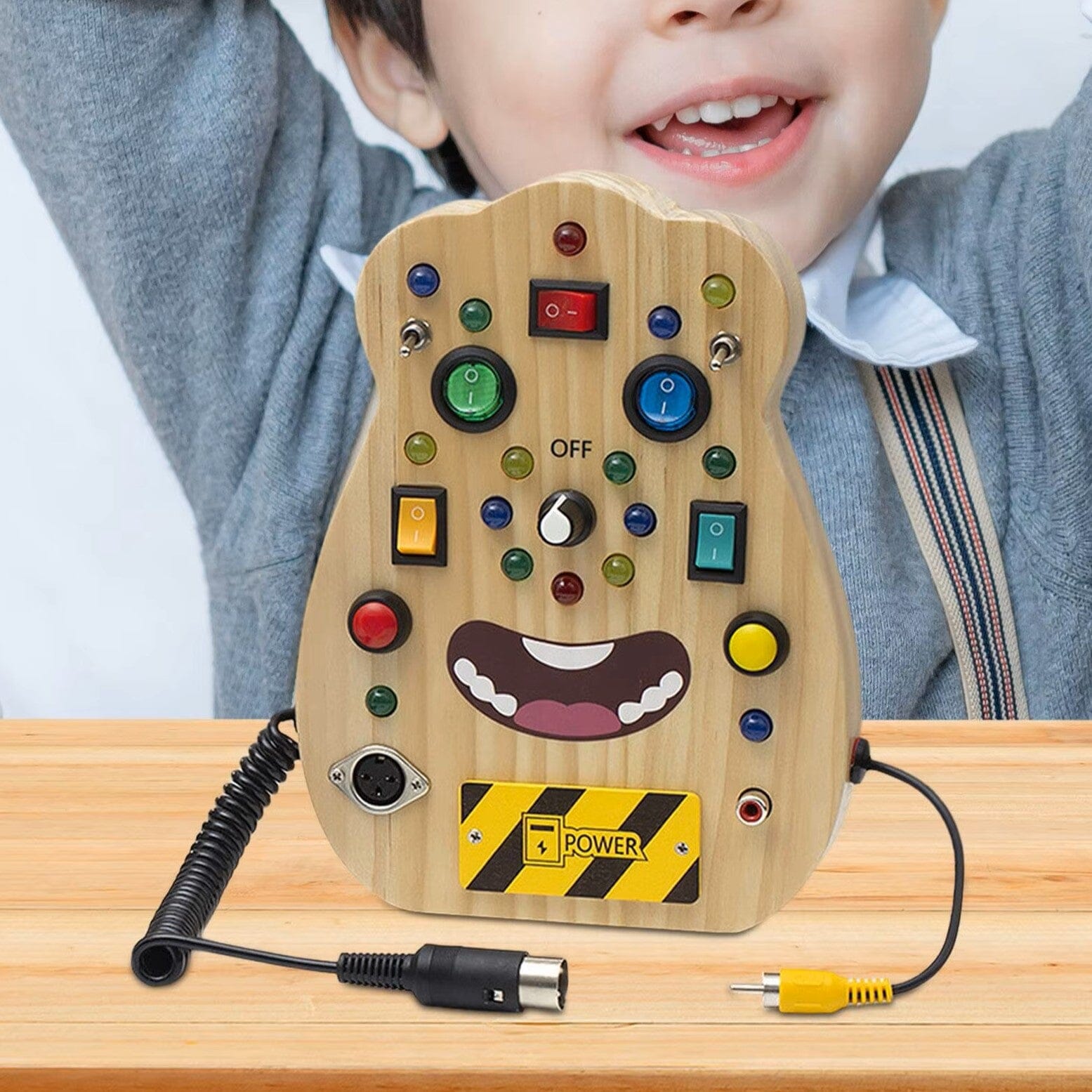Tableau Montessori - BusyBoardCircuit™ - Visage - Bébé Chérie