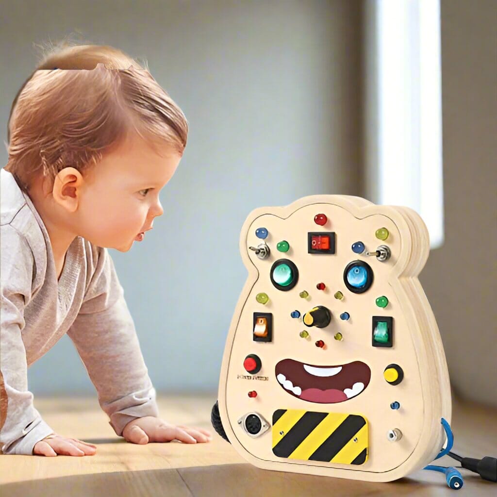 Tableau Montessori - BusyBoardCircuit™ - Visage - Bébé Chérie